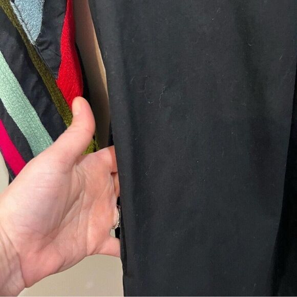 Anthropologie Chantik black long sleeve Chevron Embellished Dress size small - Picture 7 of 12